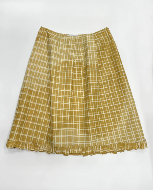 Prada Spring 1999 Checked Silk Skirt (velvetknife)