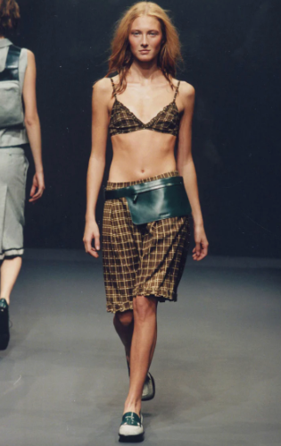 Prada Spring 1999 Checked Silk Skirt (velvetknife)