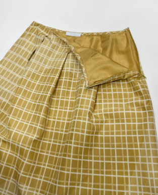 Prada Spring 1999 Checked Silk Skirt (velvetknife)