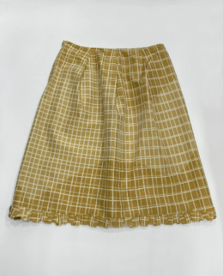Prada Spring 1999 Checked Silk Skirt (velvetknife)
