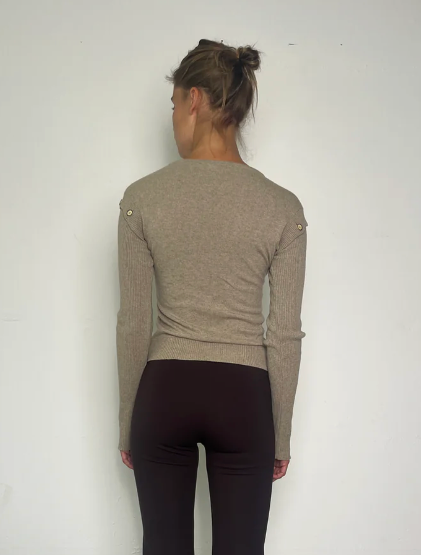 Caroline Cardigan Beige Melange