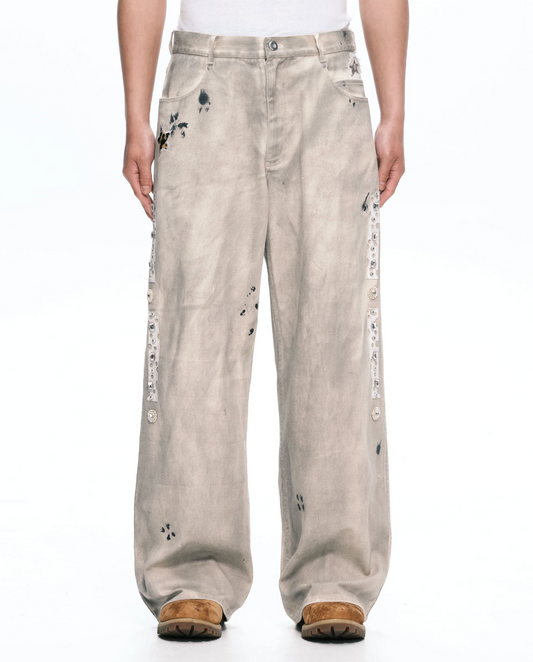 Side gem pants