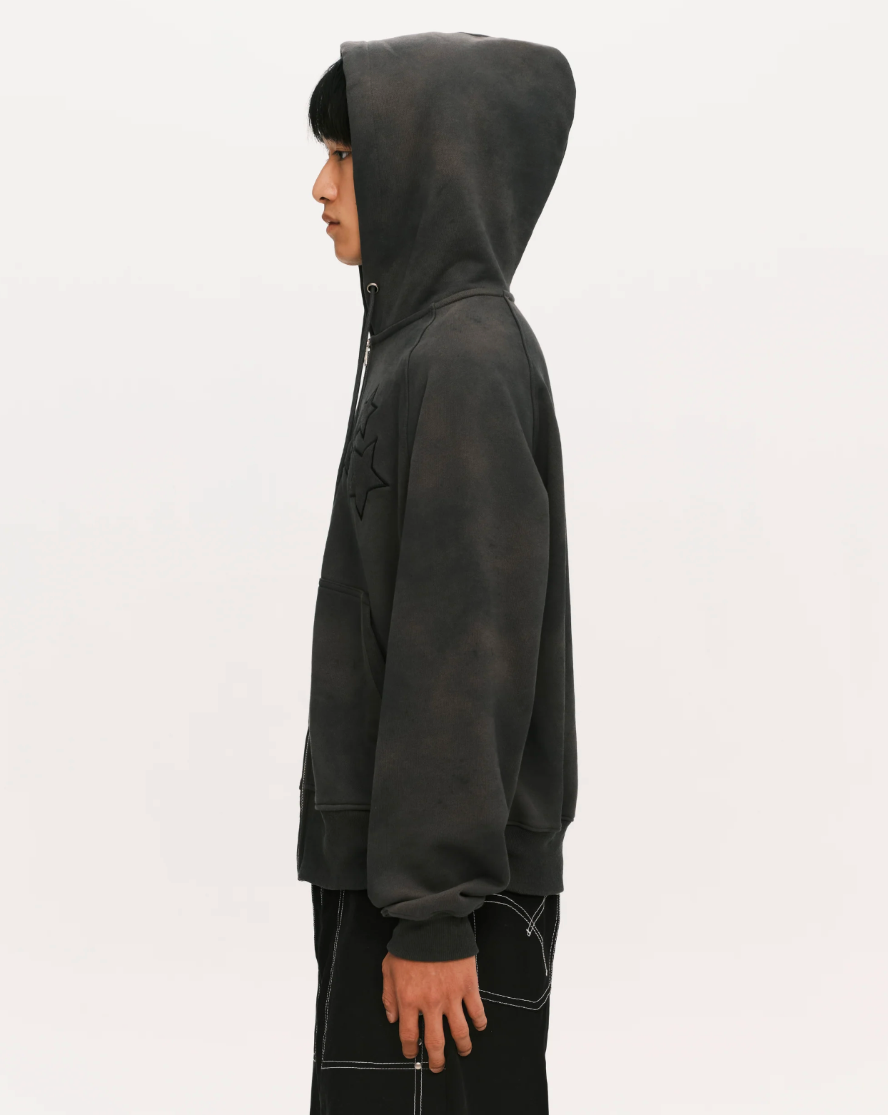 Star zip-up Black