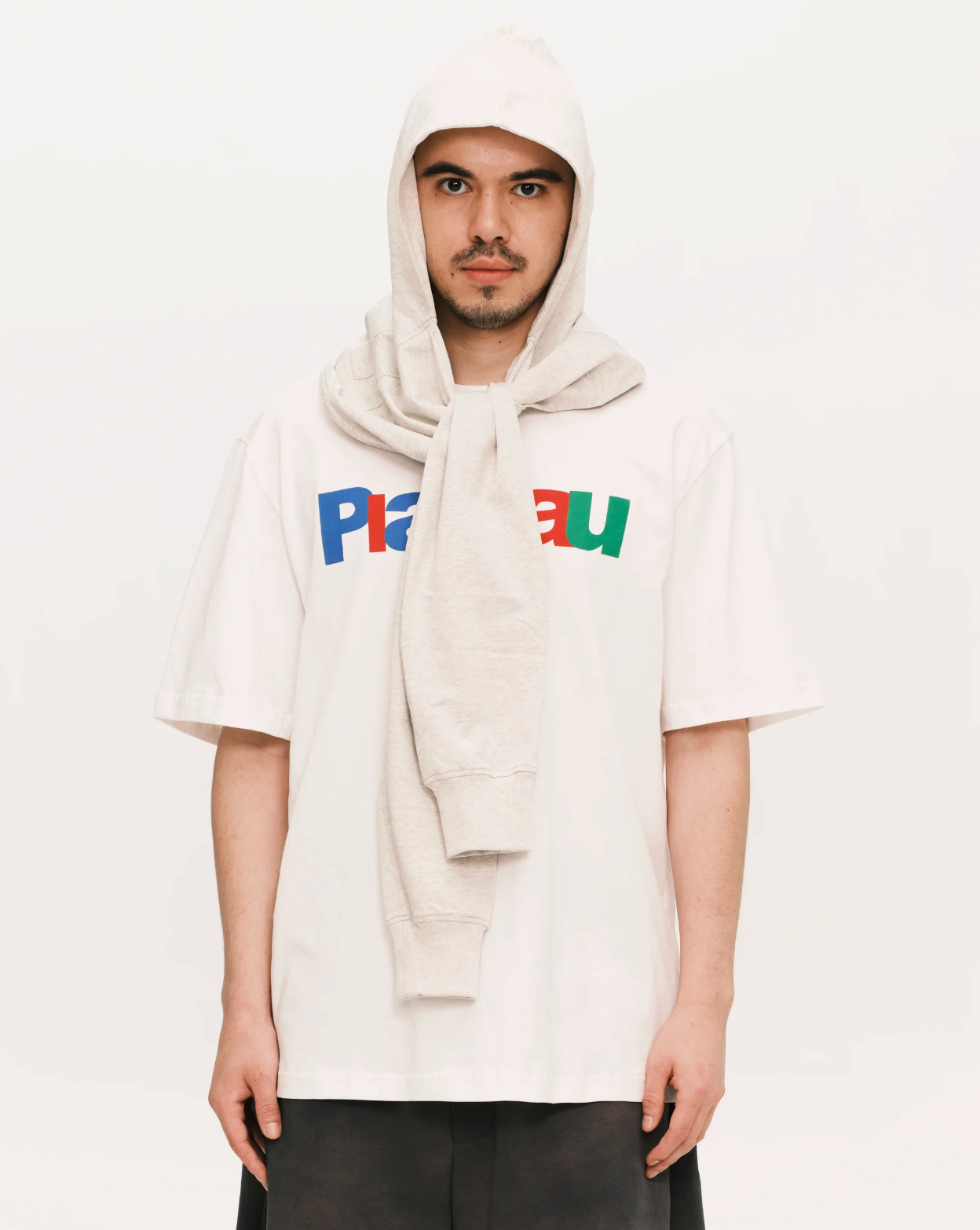 Hood Scarf Light grey