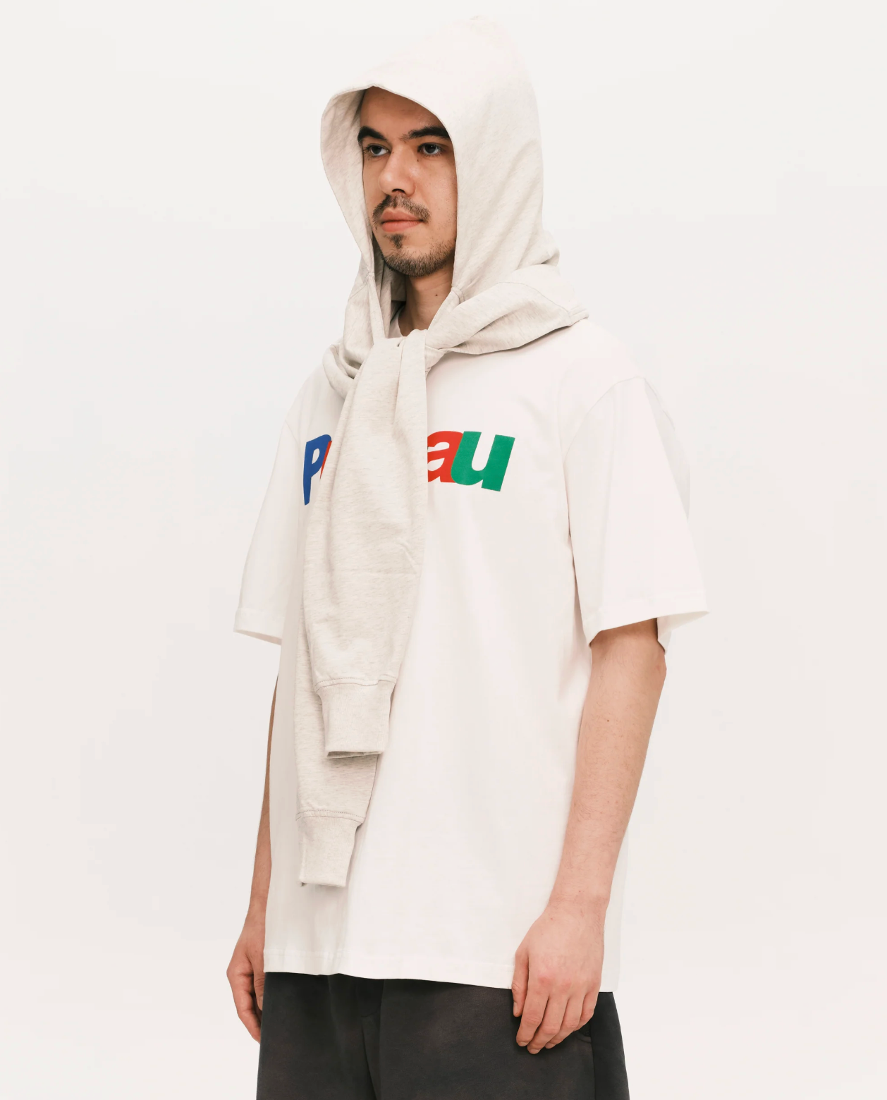 Hood Scarf Light grey