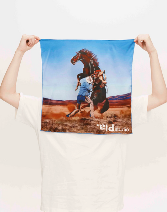 Silk Scarf  "Horse"