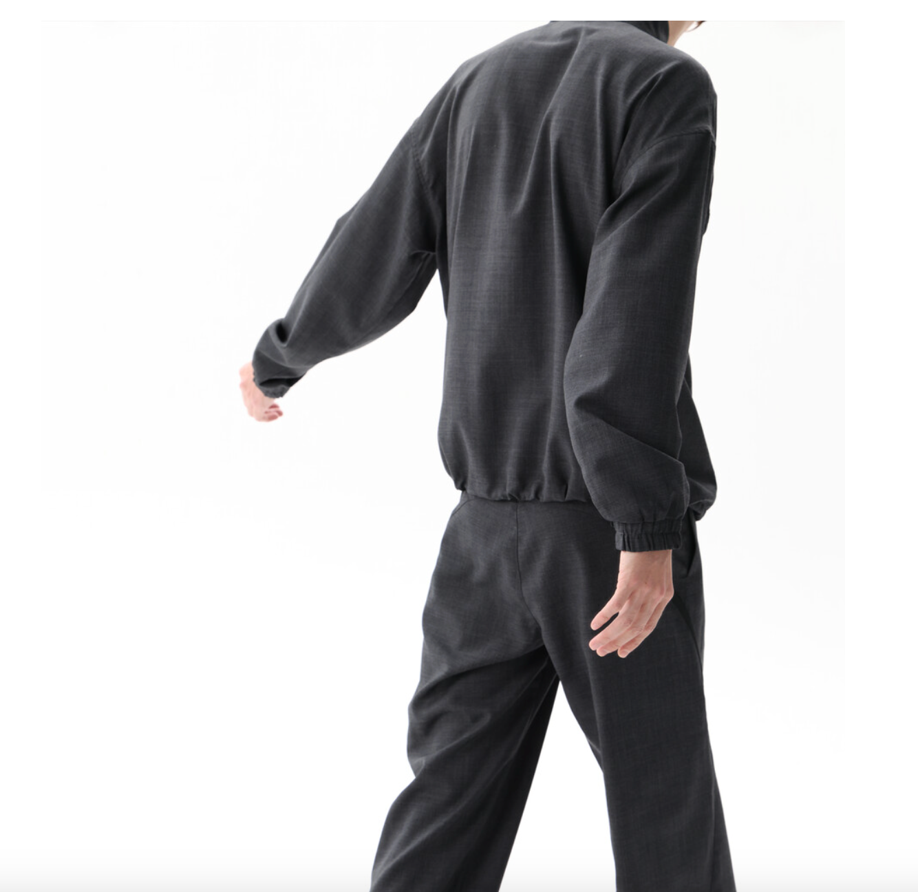 Super Fine Wool Blouson (Dark Grey)