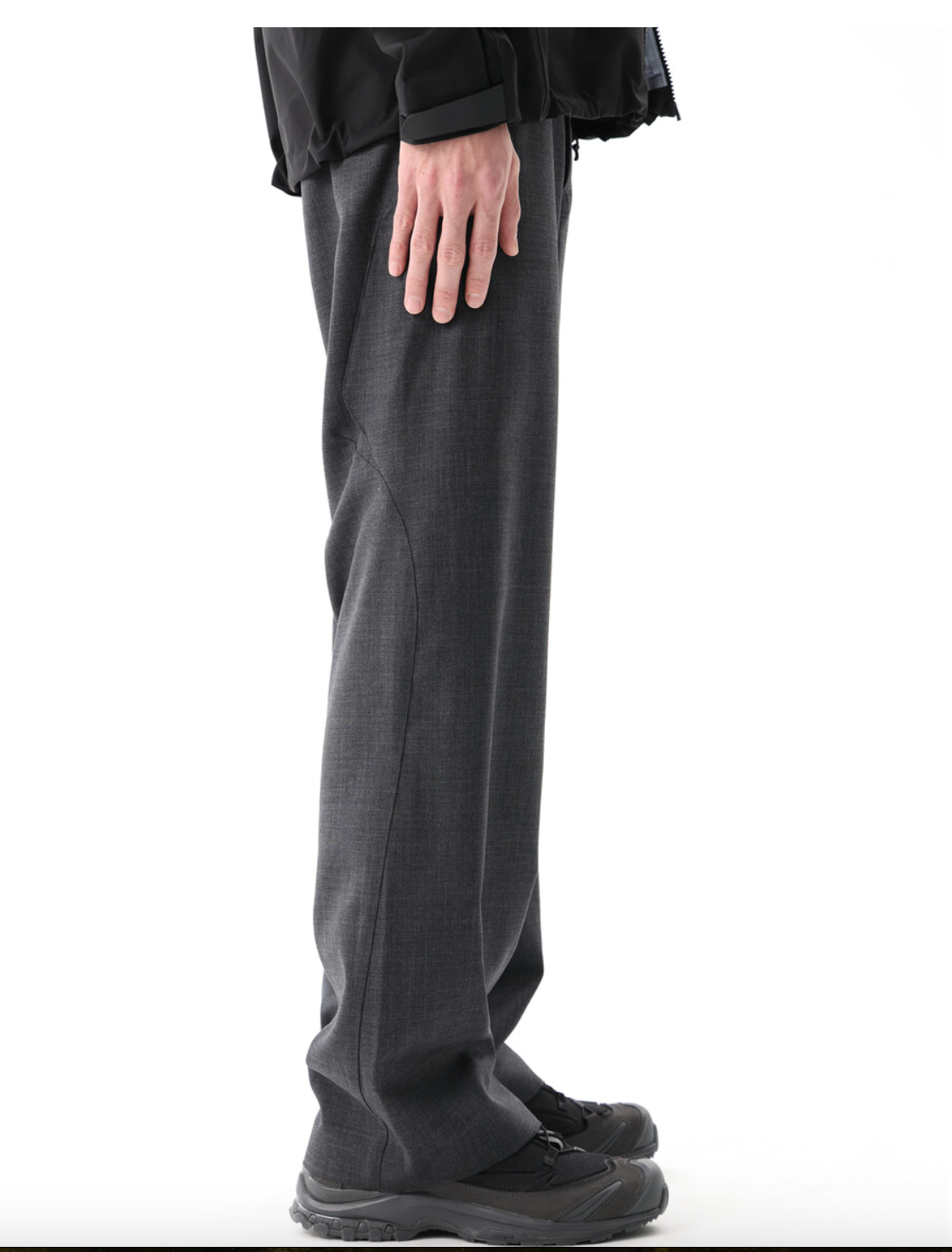 Wool cargo Trouser (Dark Grey)