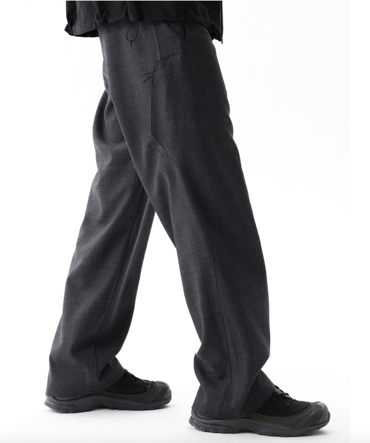 Wool cargo Trouser (Dark Grey)