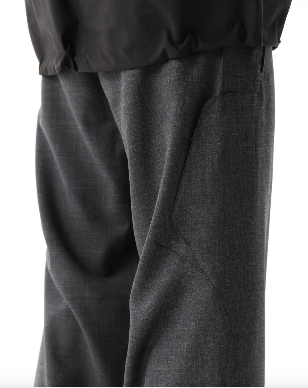 Wool cargo Trouser (Dark Grey)