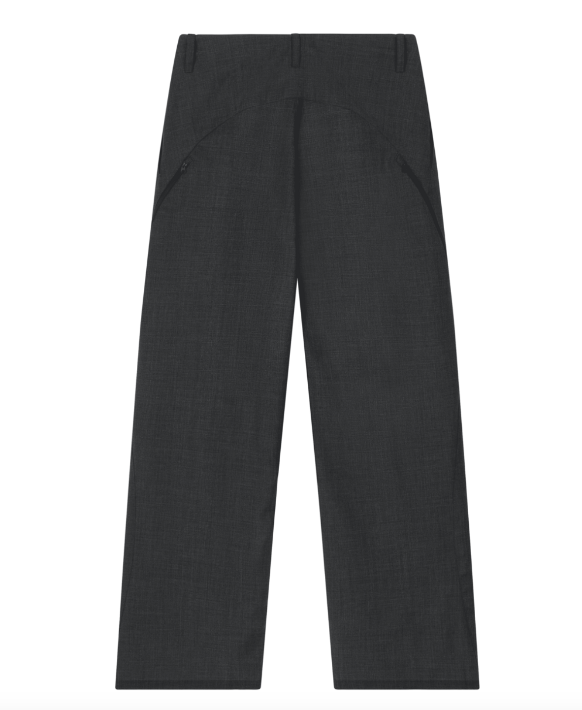 Wool Sidezipper Trouser (Grey)