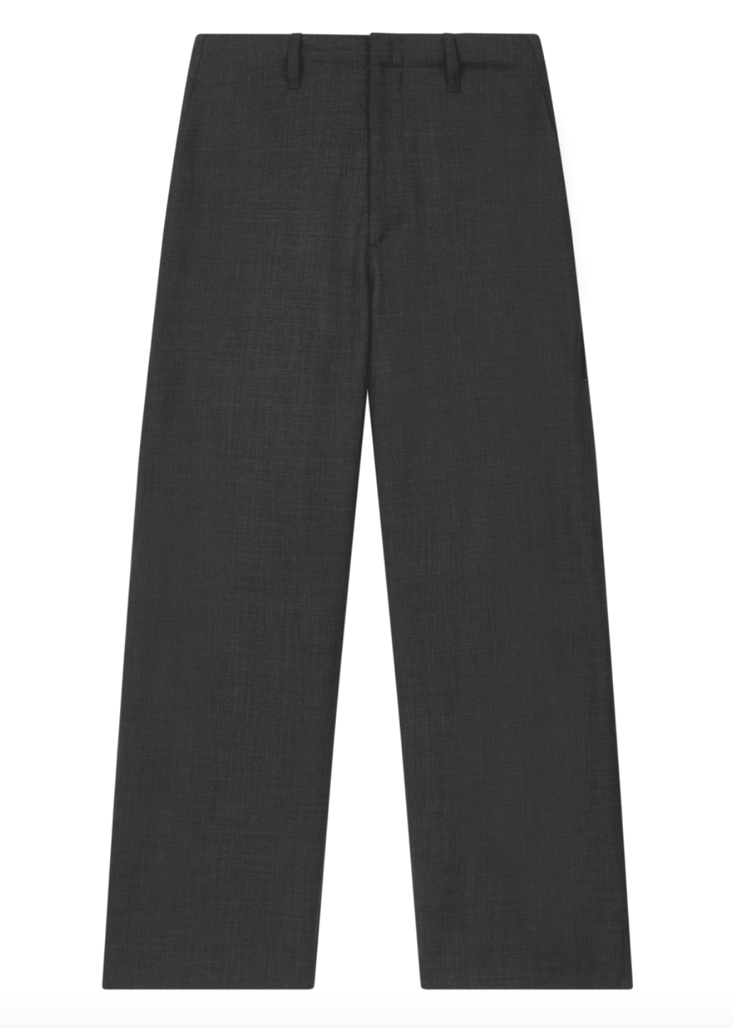Wool Sidezipper Trouser (Grey)