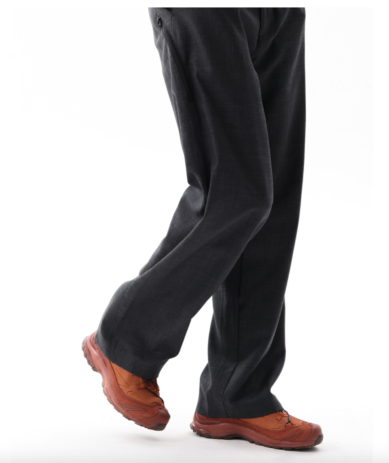 Wool Sidezipper Trouser (Grey)