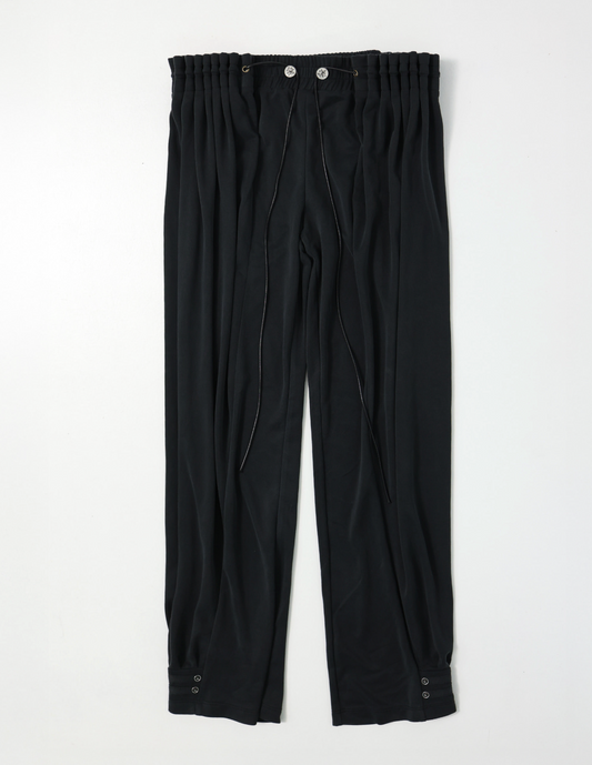 Curtain jogger pants washed black