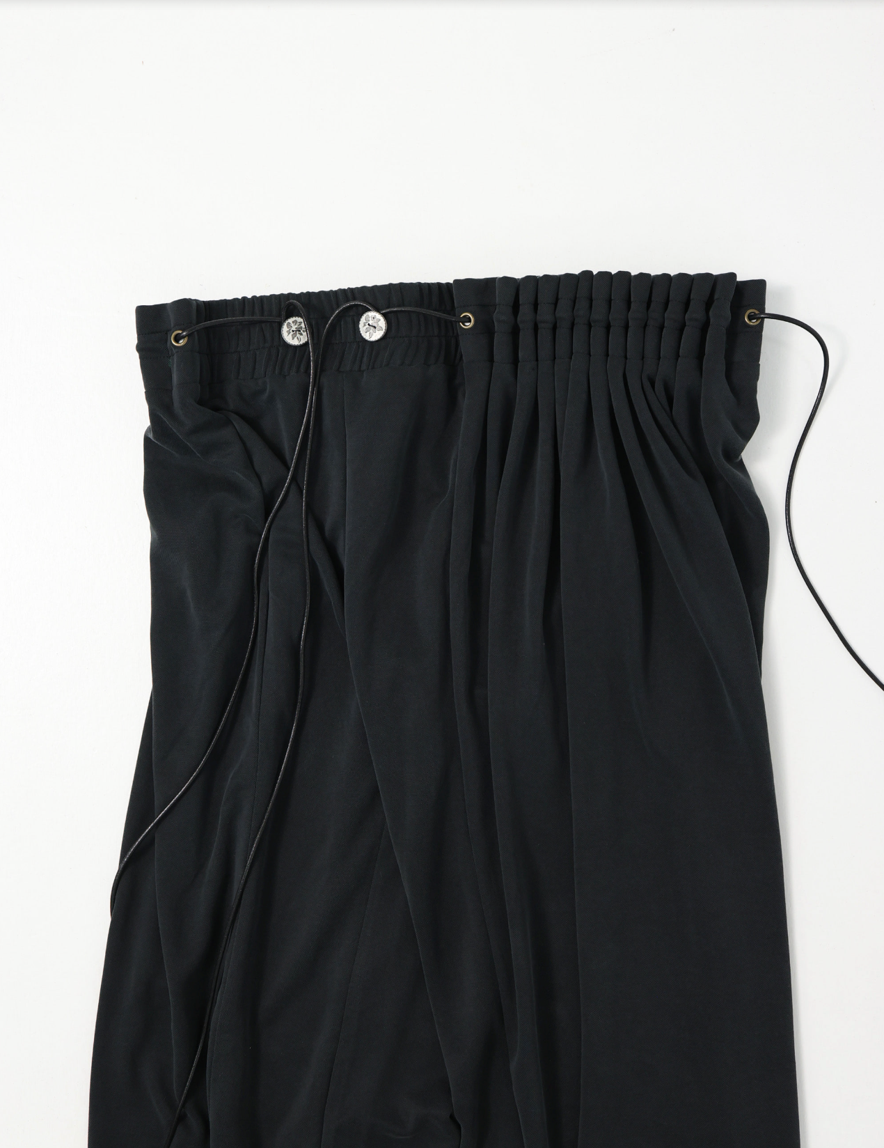 Curtain jogger pants washed black