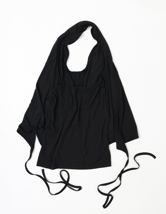 Halter wrap sleeveless	black