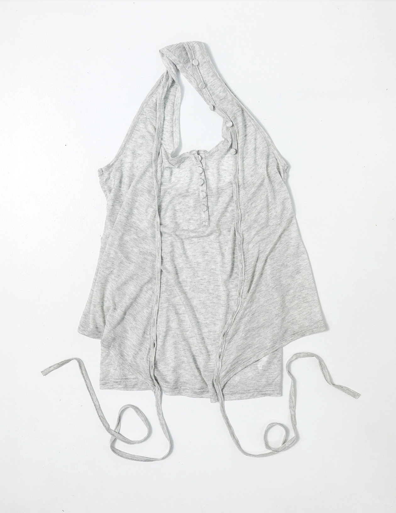 Halter wrap sleeveless	light grey