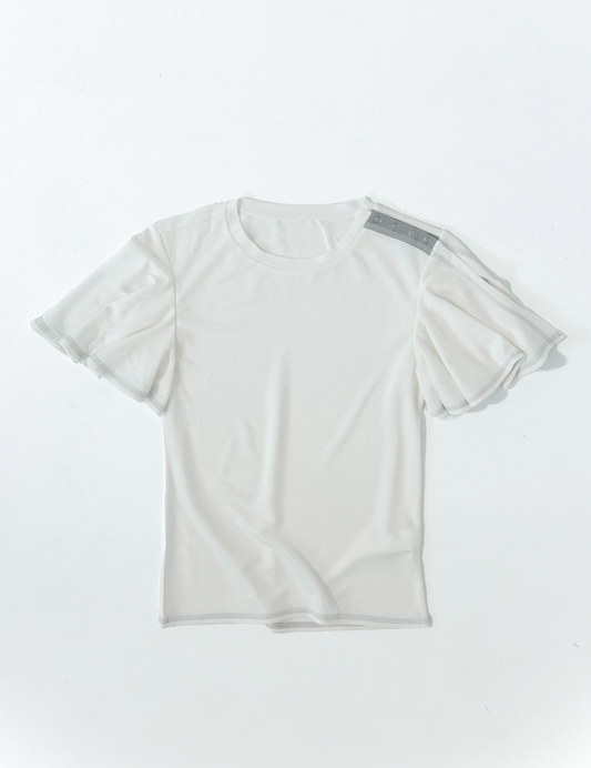 Flare sleeve top white