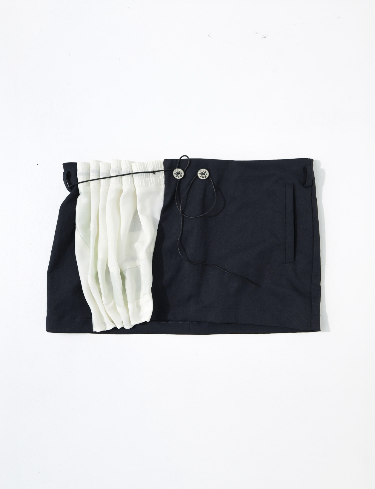 Curtain mini skirt navy