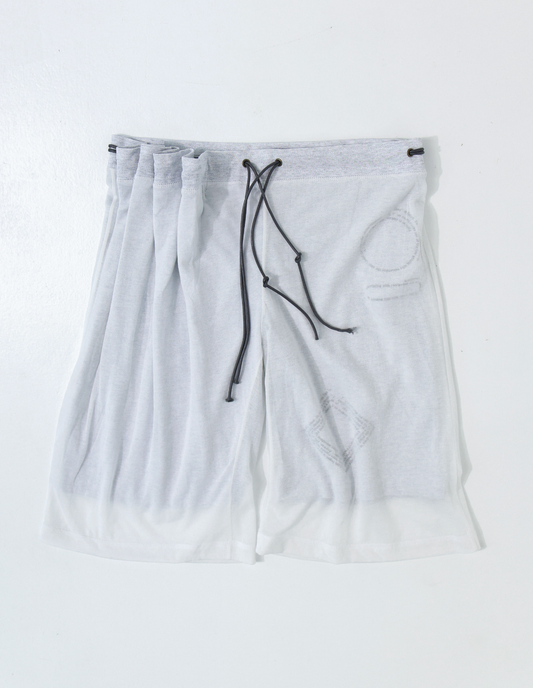 Curtain half pants	white
