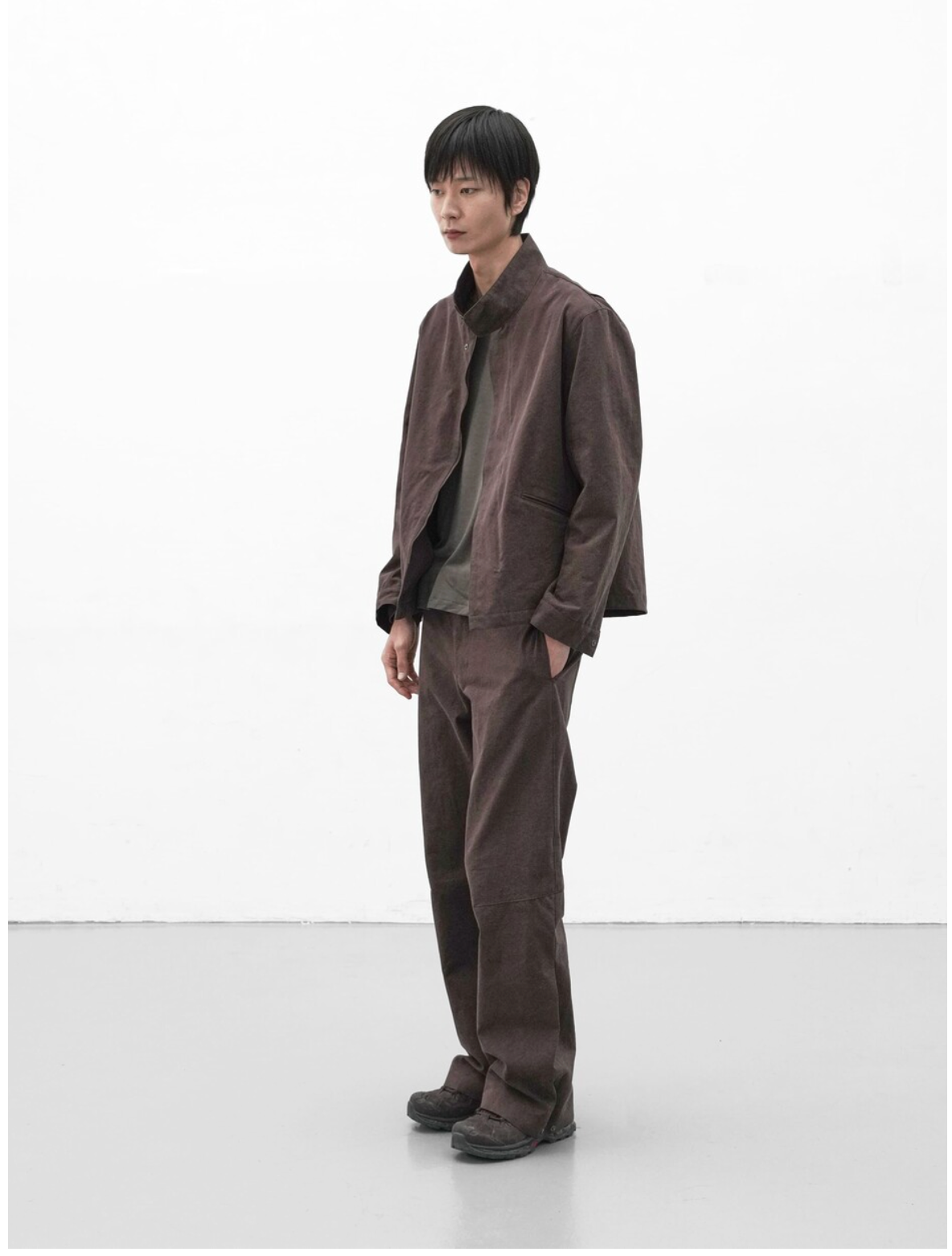 LAB WORK JACKET CANVAS (BROWN)