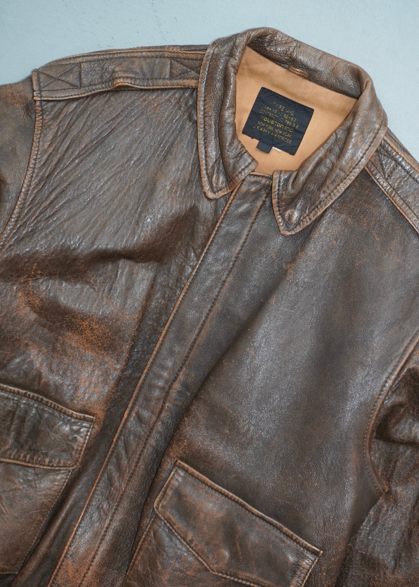 Houston A-2 Leather Jacket (Brown)