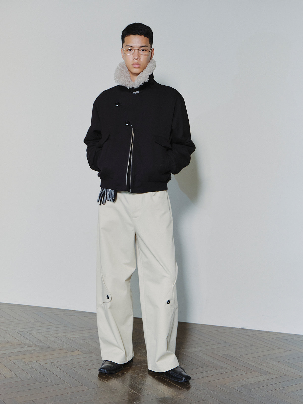 Deconstructed Placket Pants