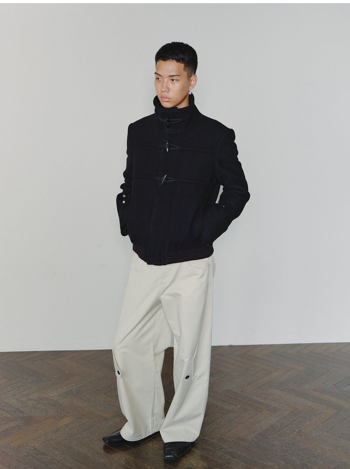 Rope-Linked Wool Coat