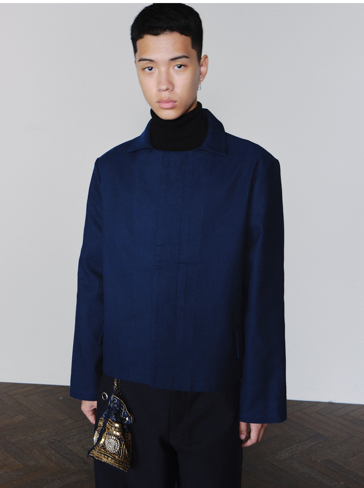 Structured-Collar Corduroy Jacket