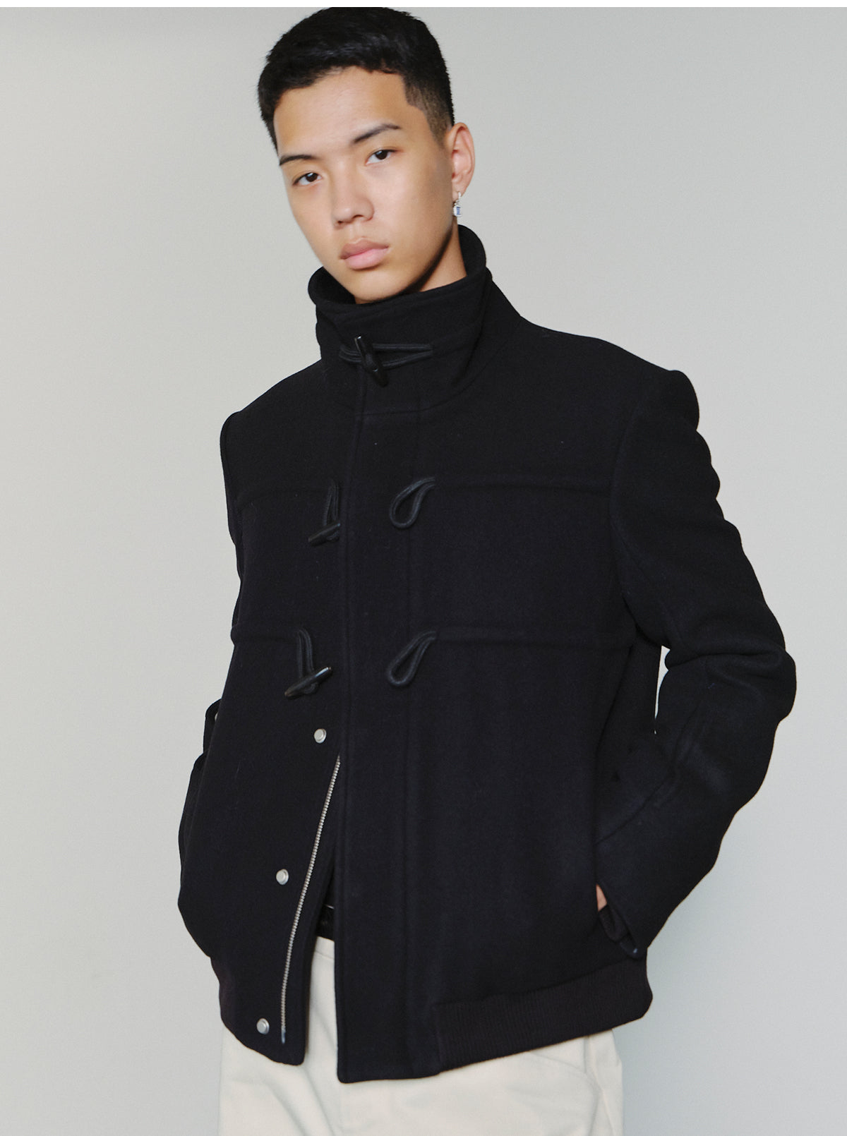Rope-Linked Wool Coat