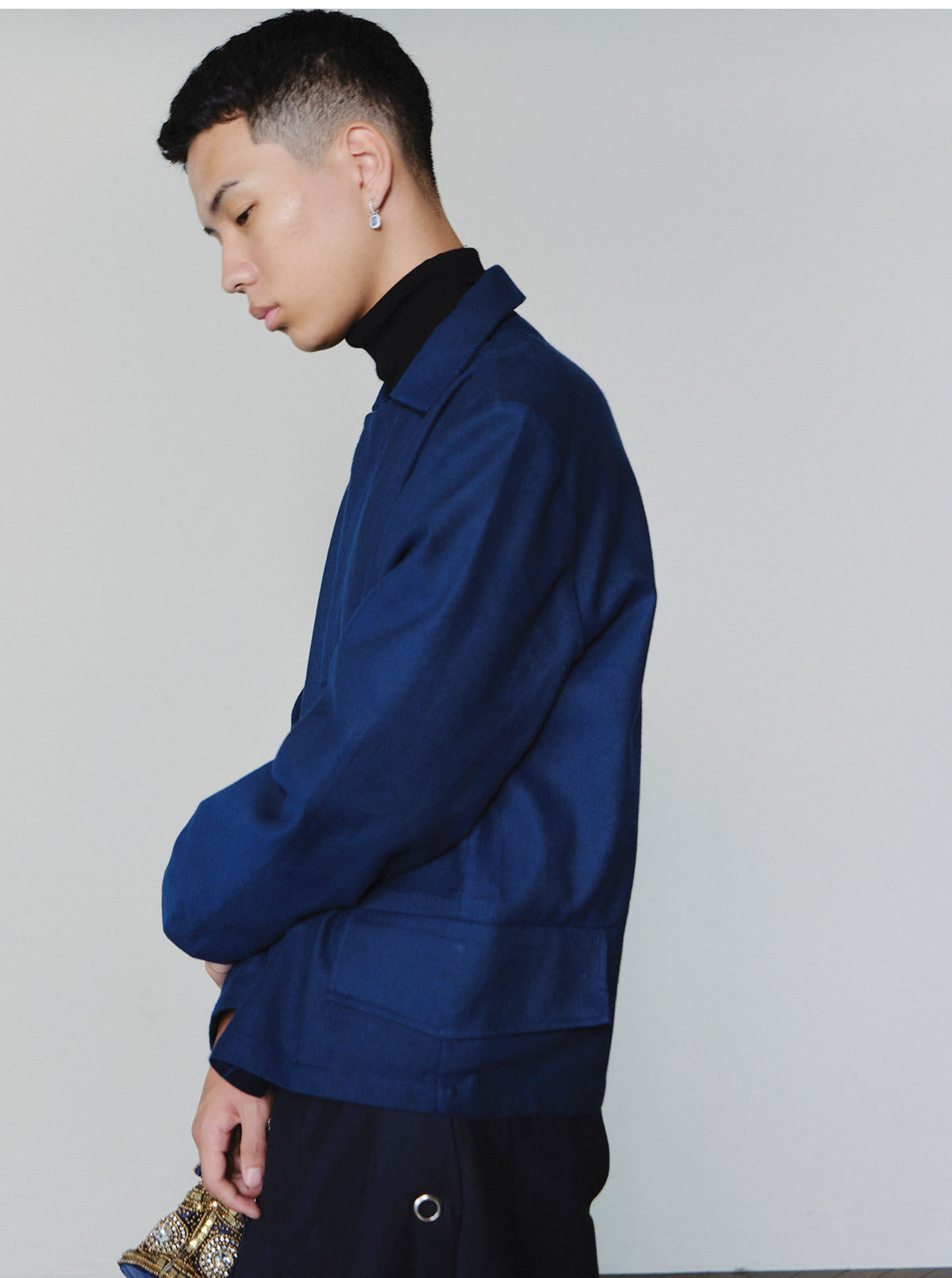 Structured-Collar Corduroy Jacket