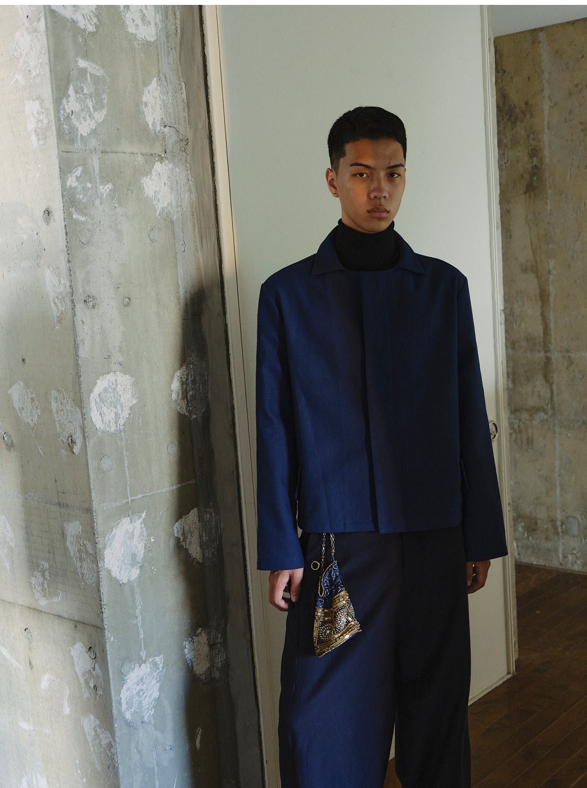 Structured-Collar Corduroy Jacket