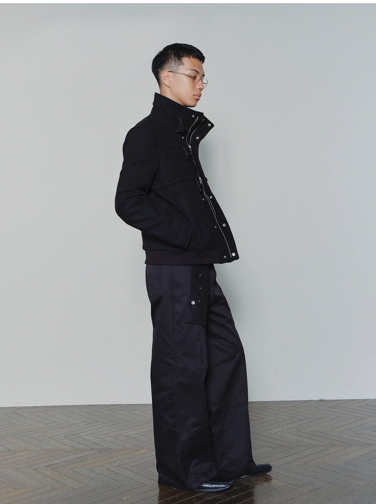 Rope-Linked Wool Coat