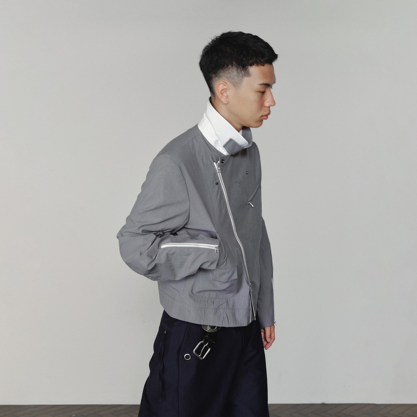 Colorblock Classic Biker Jacket