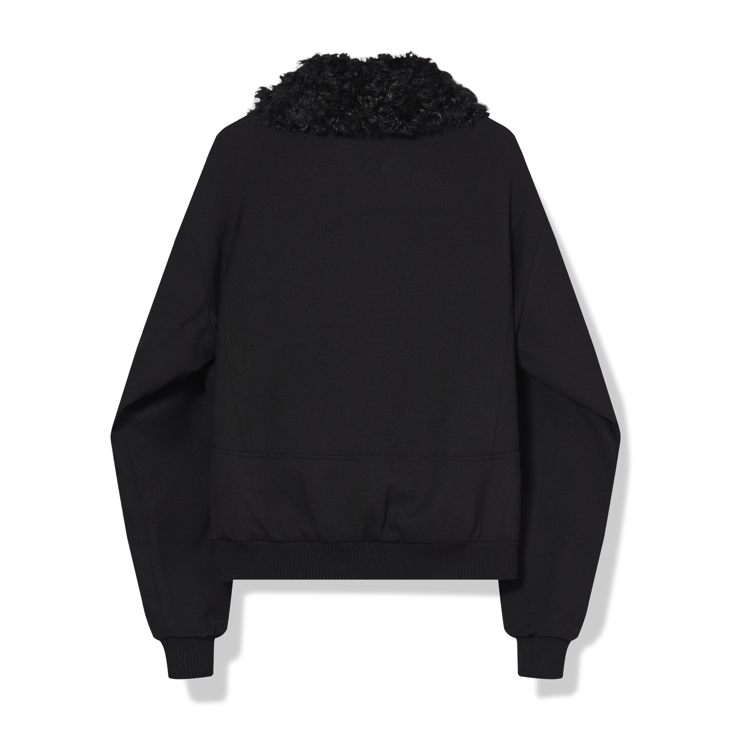 Asymmetric Placket Fur-Collar Jacket