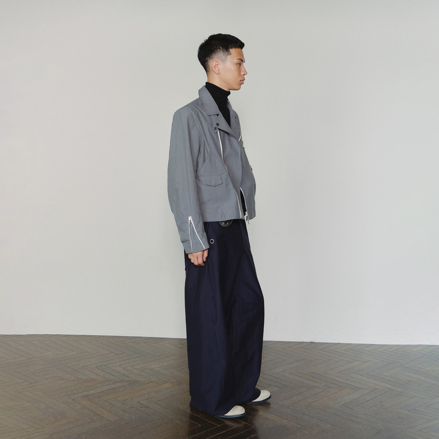 Colorblock Classic Biker Jacket