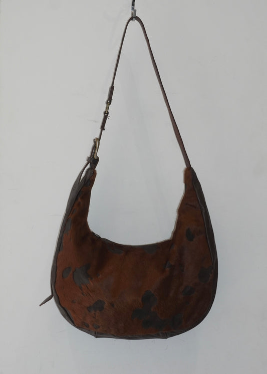 Jas-M.B. Patchy Pony Bag, Grease (Brown)