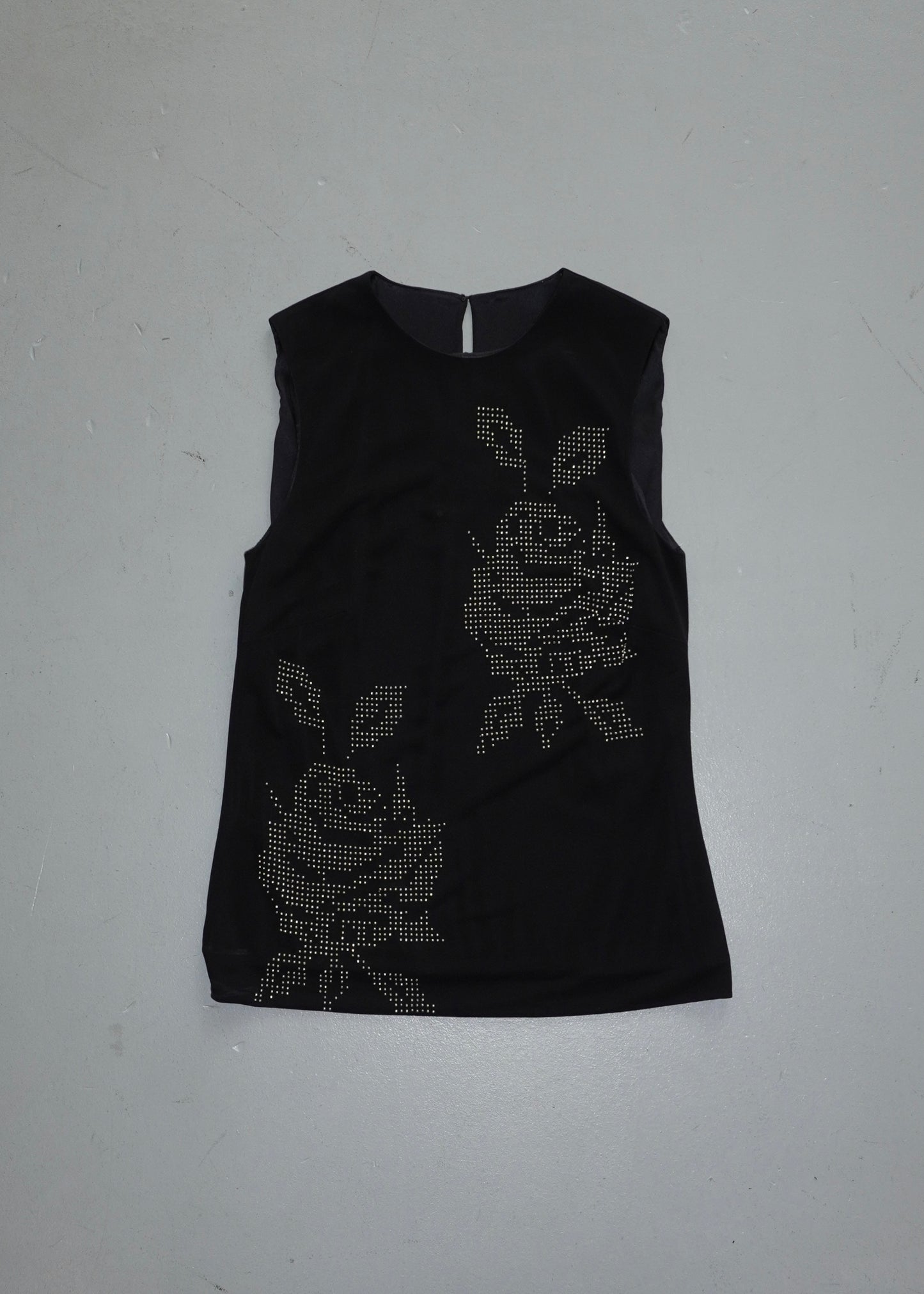 Dolce&Gabbana Studded Rose Sleeveless Top