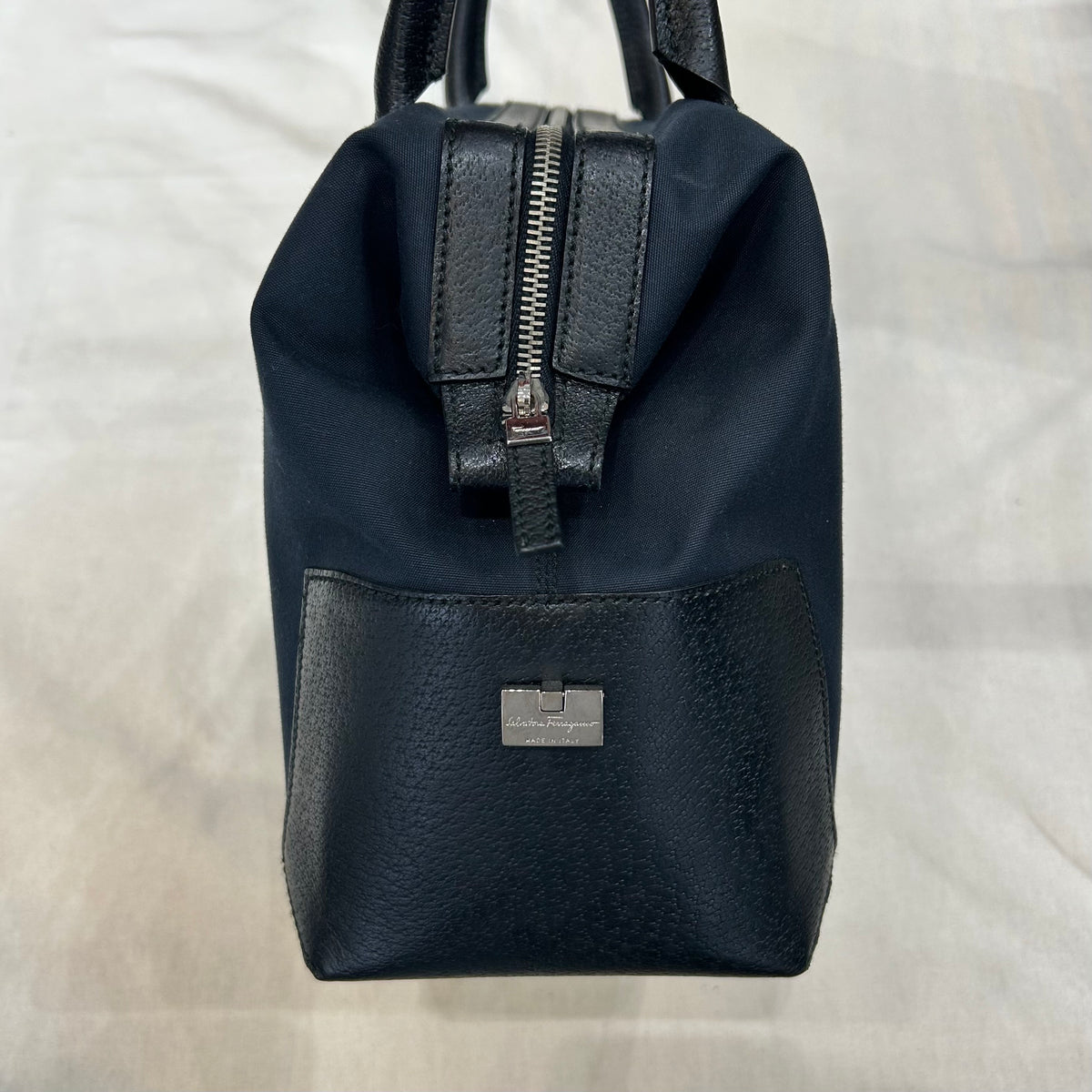 Ferragamo Nylon Leather Shoulder Bag