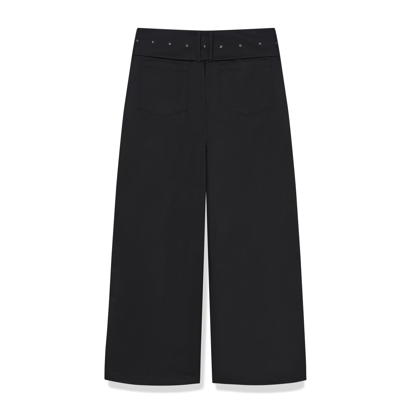 Wide-Belt Pleated Pants