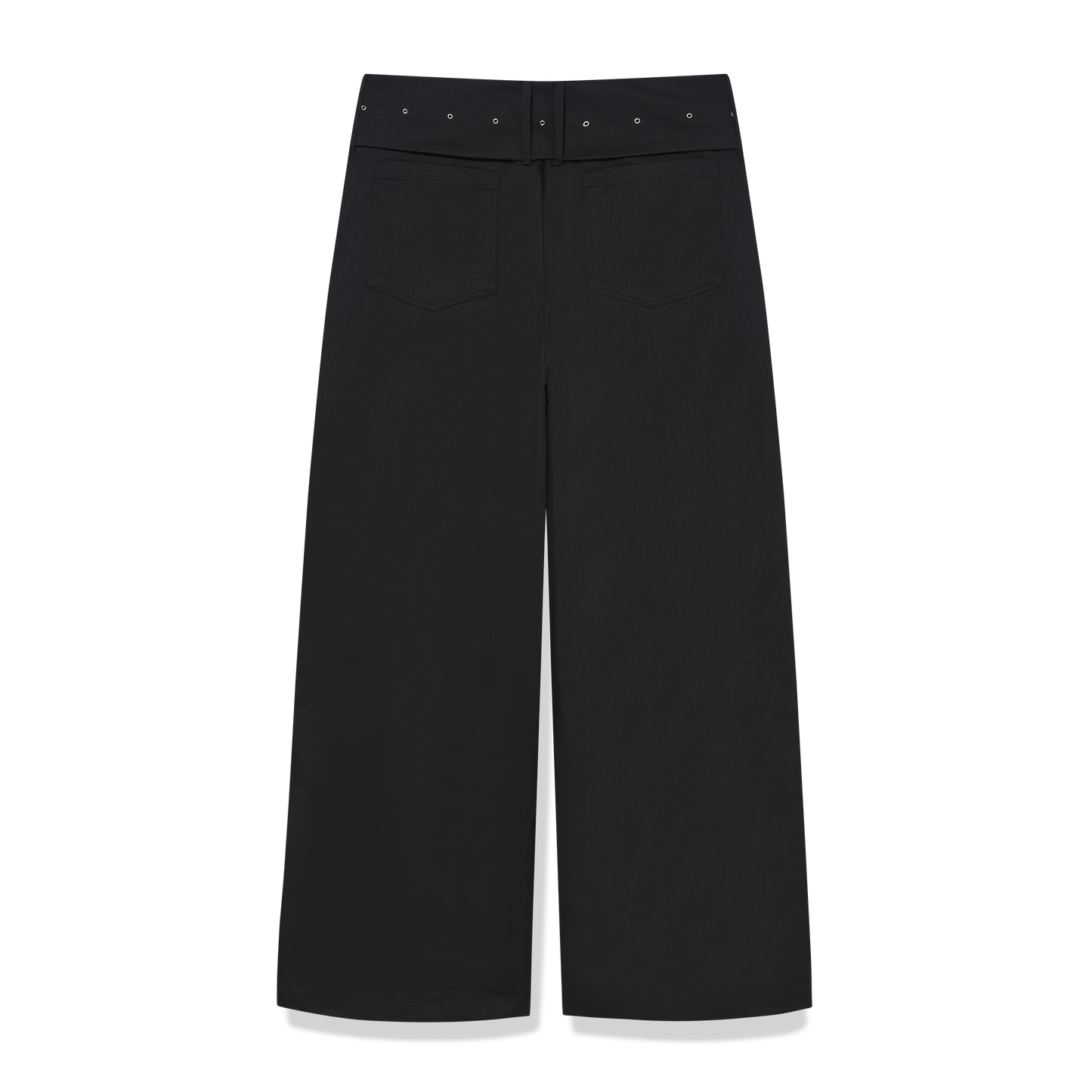 Wide-Belt Pleated Pants