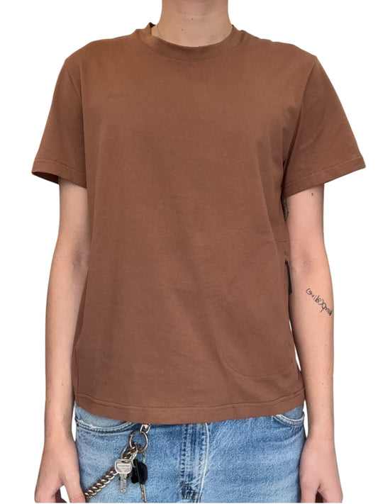 Side Pocket Tee Brown