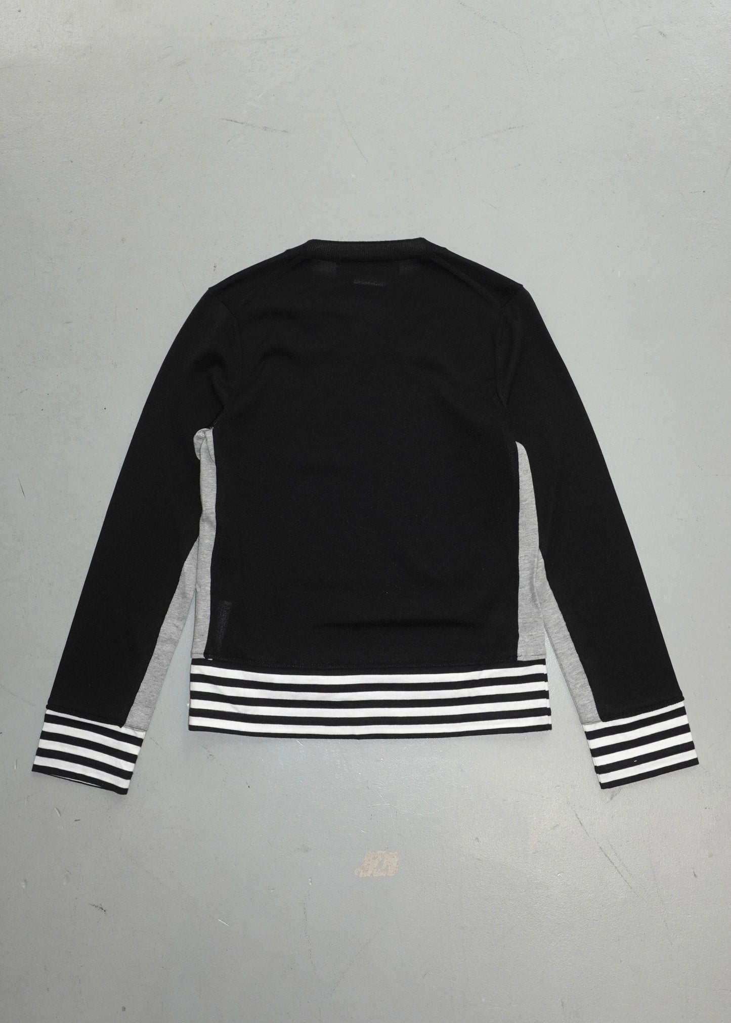 Comme des Garcons  Black Layered Border V-neck T-shirt
