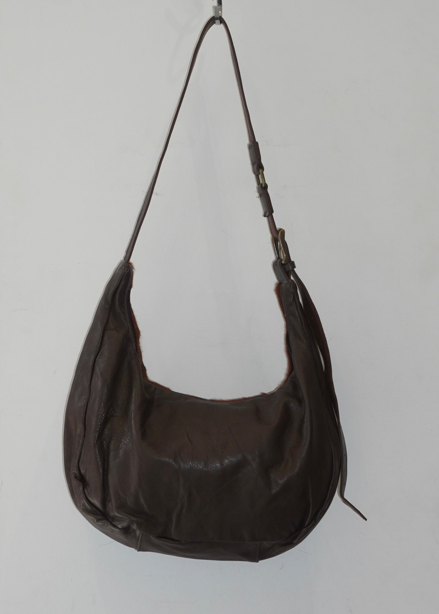 Jas-M.B. Patchy Pony Bag, Grease (Brown)