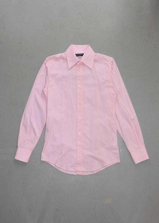 Dolce&Gabbana Long-Sleeved Shirt (Pink, Made in Italy)