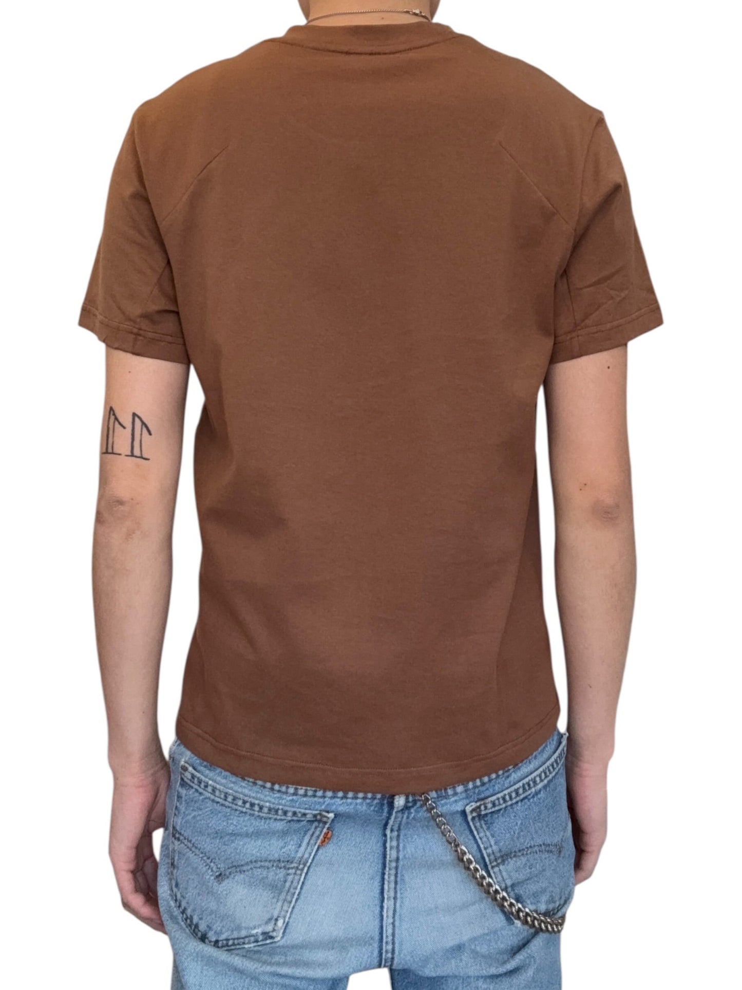 Side Pocket Tee Brown