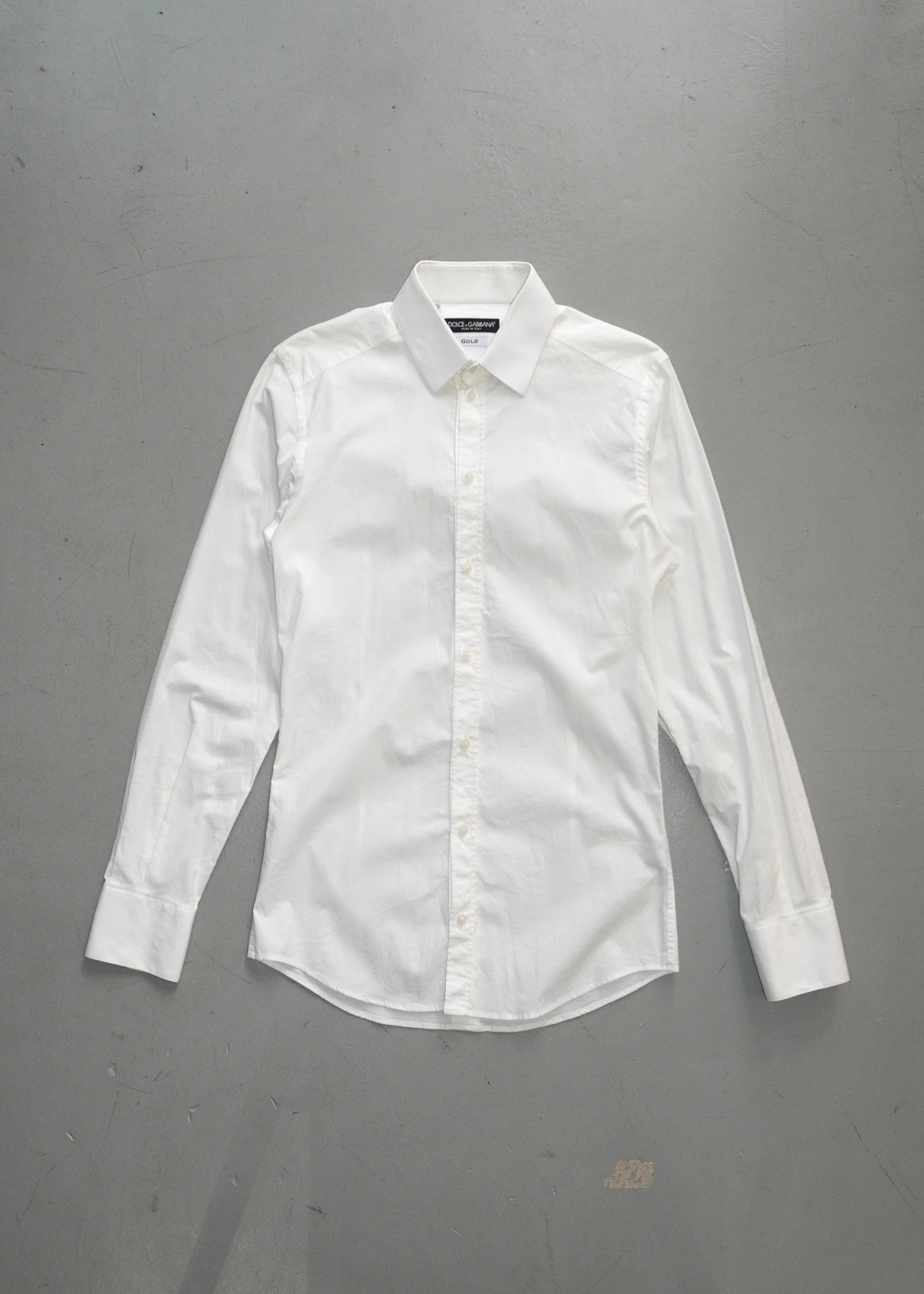 Dolce&Gabbana Long-sleeved Shirt (White, made in Italy)