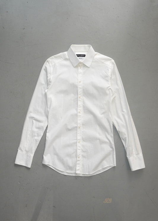 Dolce&Gabbana Long-sleeved Shirt (White, made in Italy)