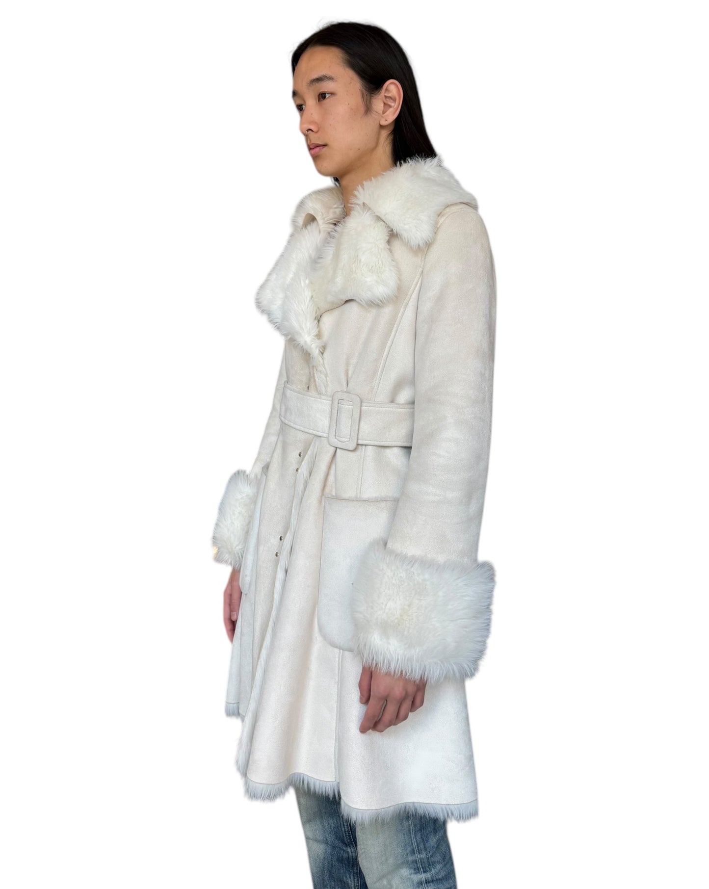 ARMANI EXCHANGE fur coat