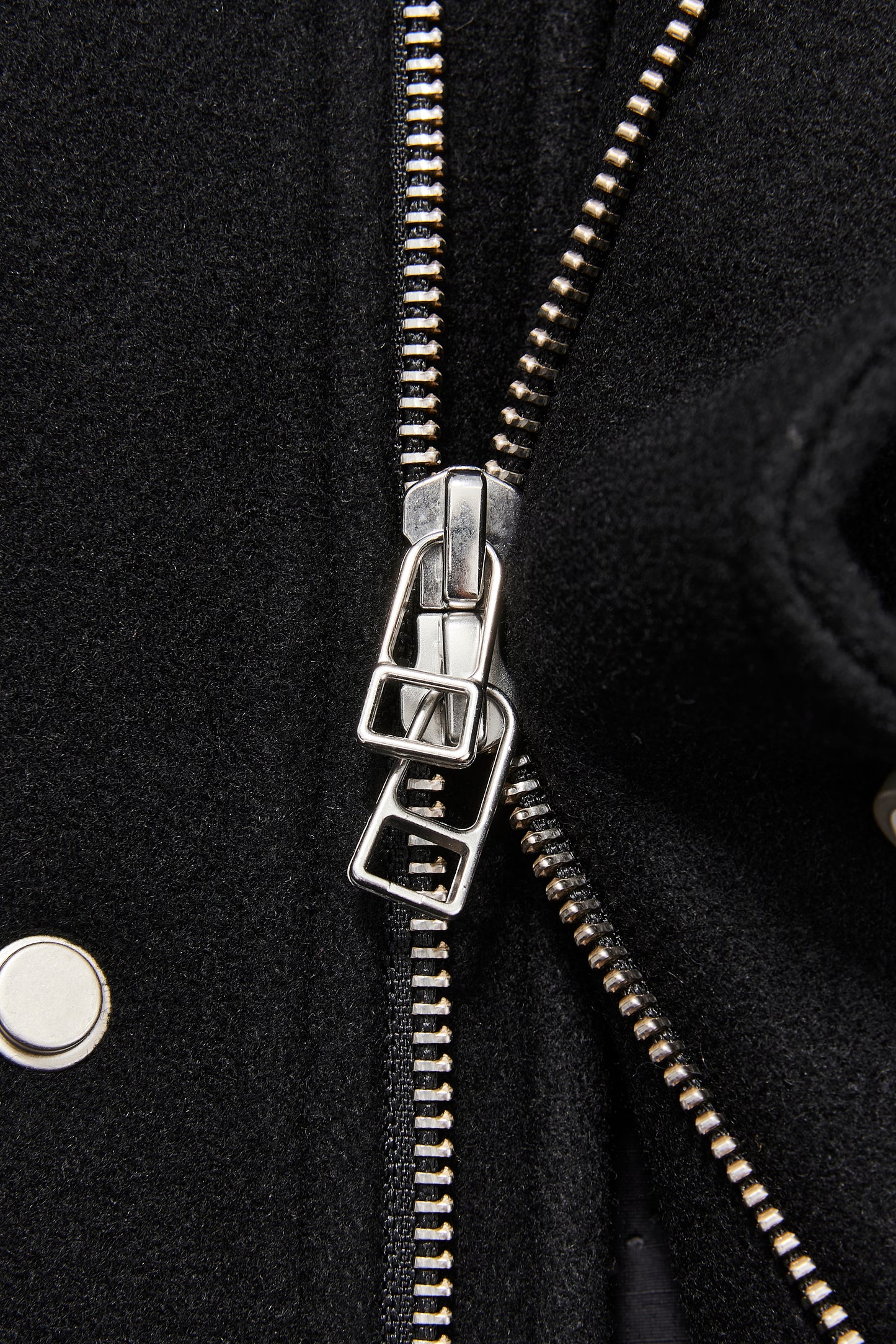 Asymmetric Placket Fur-Collar Jacket